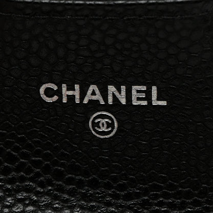 Chanel Caviar Quilted Flap Card Holder Wallet Black 6 of 8
