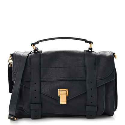 Proenza Schouler Lambskin Medium PS1 Satchel Midnight 1 of 10