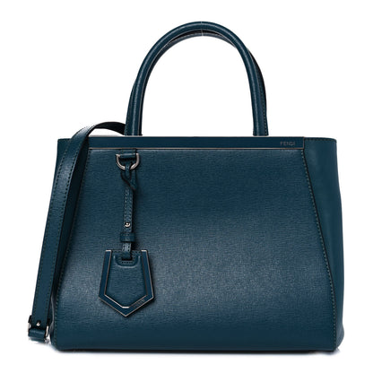Fendi Vitello Elite Petite 2Jours Tote Oceano 1 of 8
