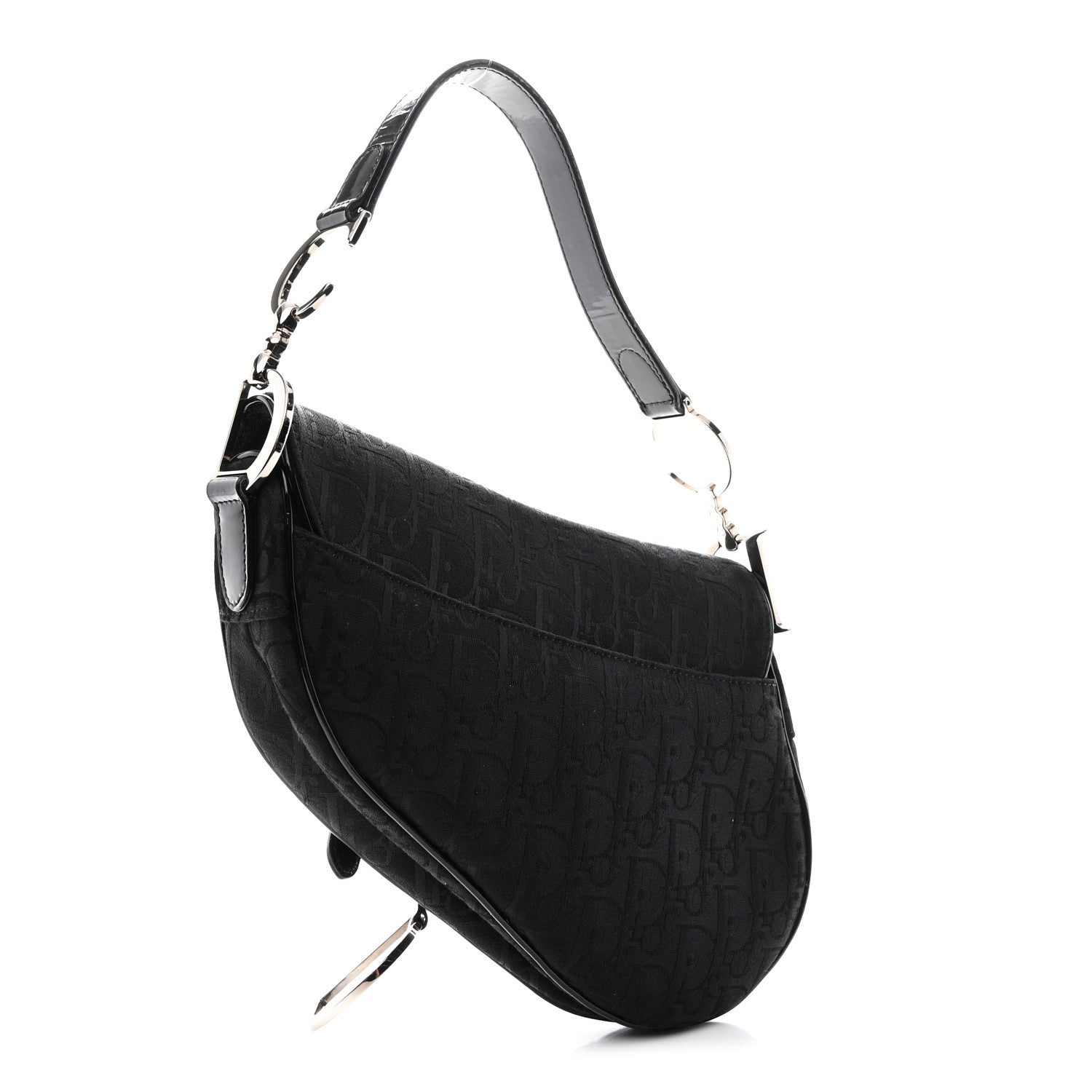 Christian Dior Monogram Saddle Bag Black 3 of 15