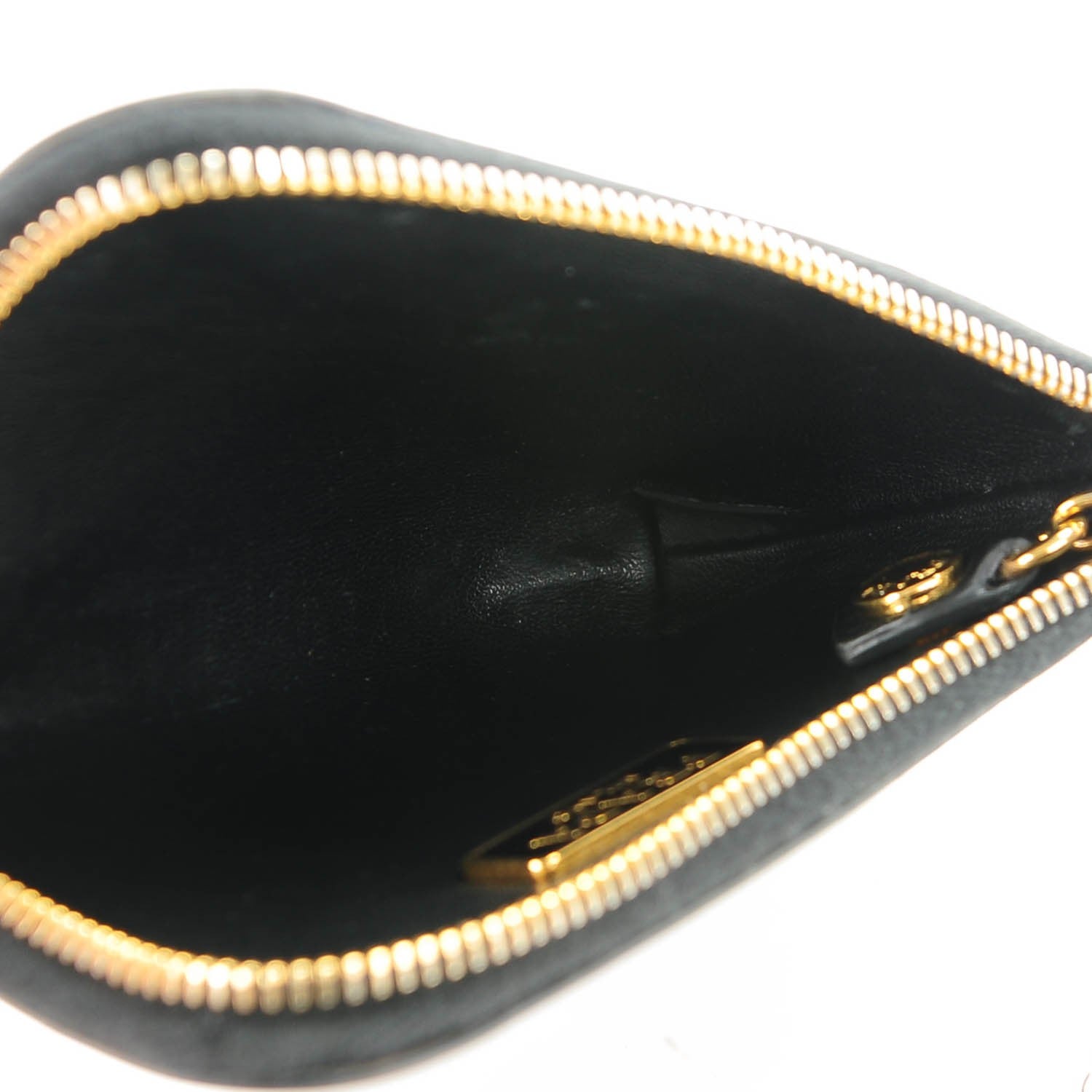 Prada Saffiano Zip Key Pouch Nero Black 5 of 7