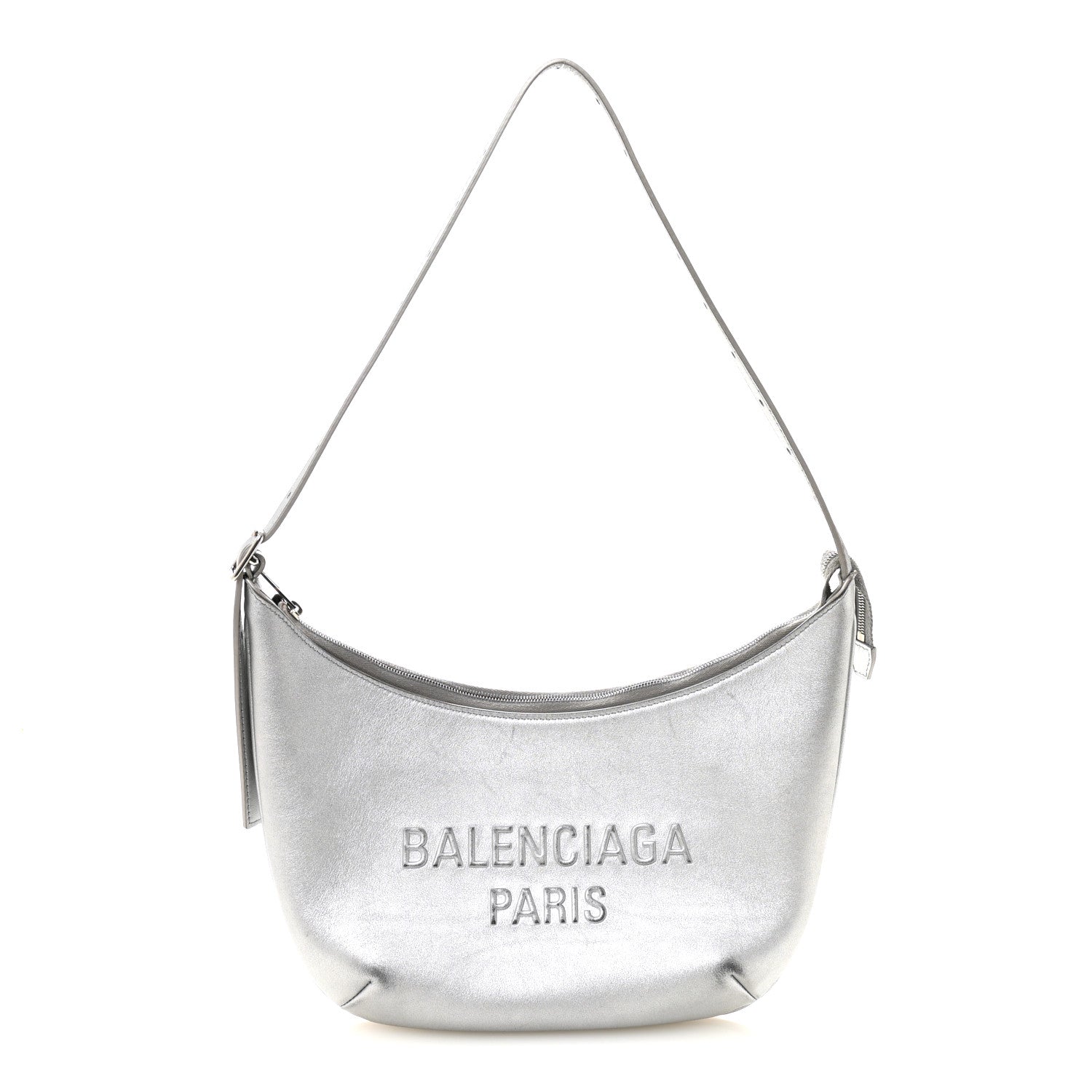 Balenciaga Metallic Calfskin Mary Kate Shoulder Bag Silver 1 of 13