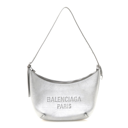 Balenciaga Metallic Calfskin Mary Kate Shoulder Bag Silver 1 of 13