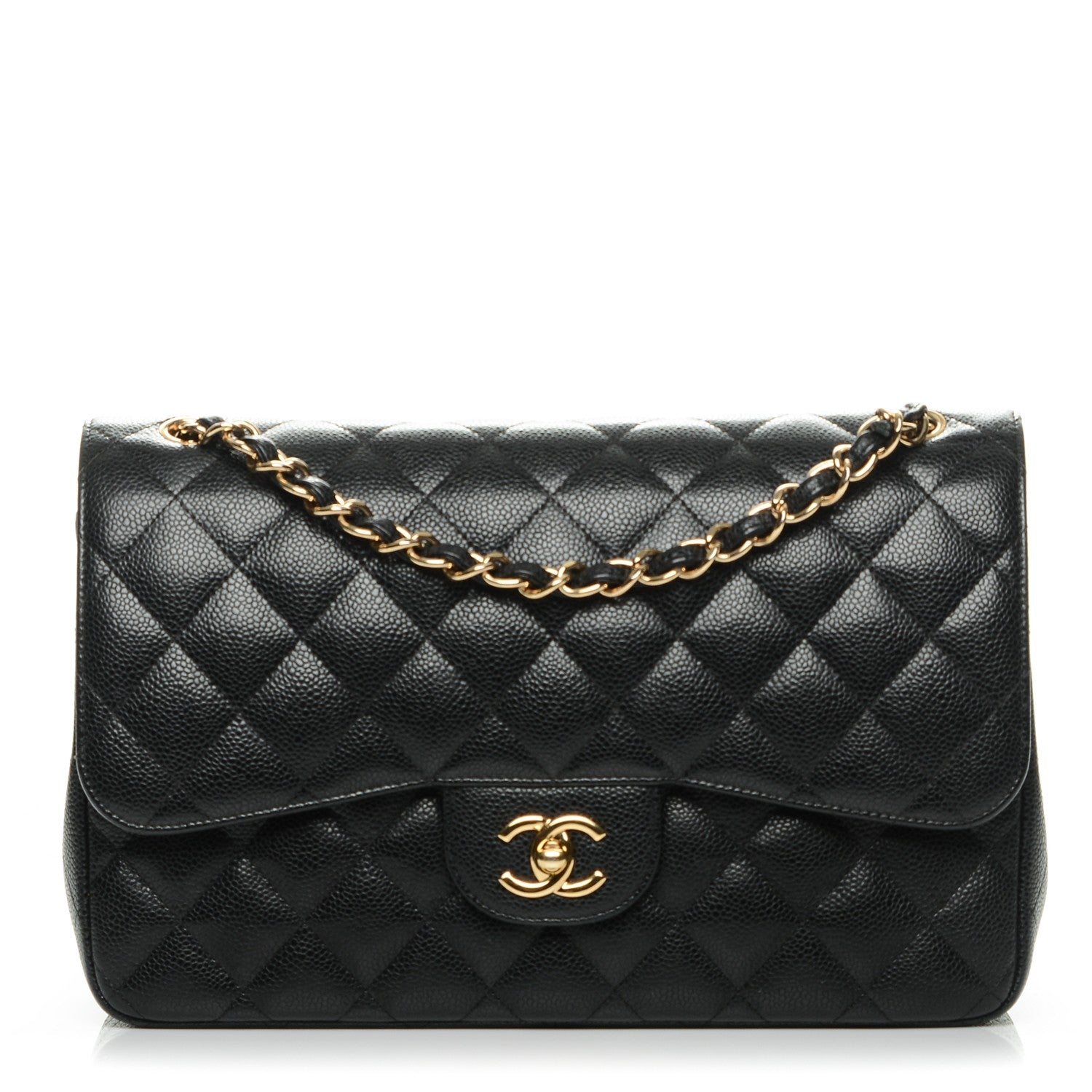 Chanel Caviar Quilted Jumbo Double Flap Black 1 of 7