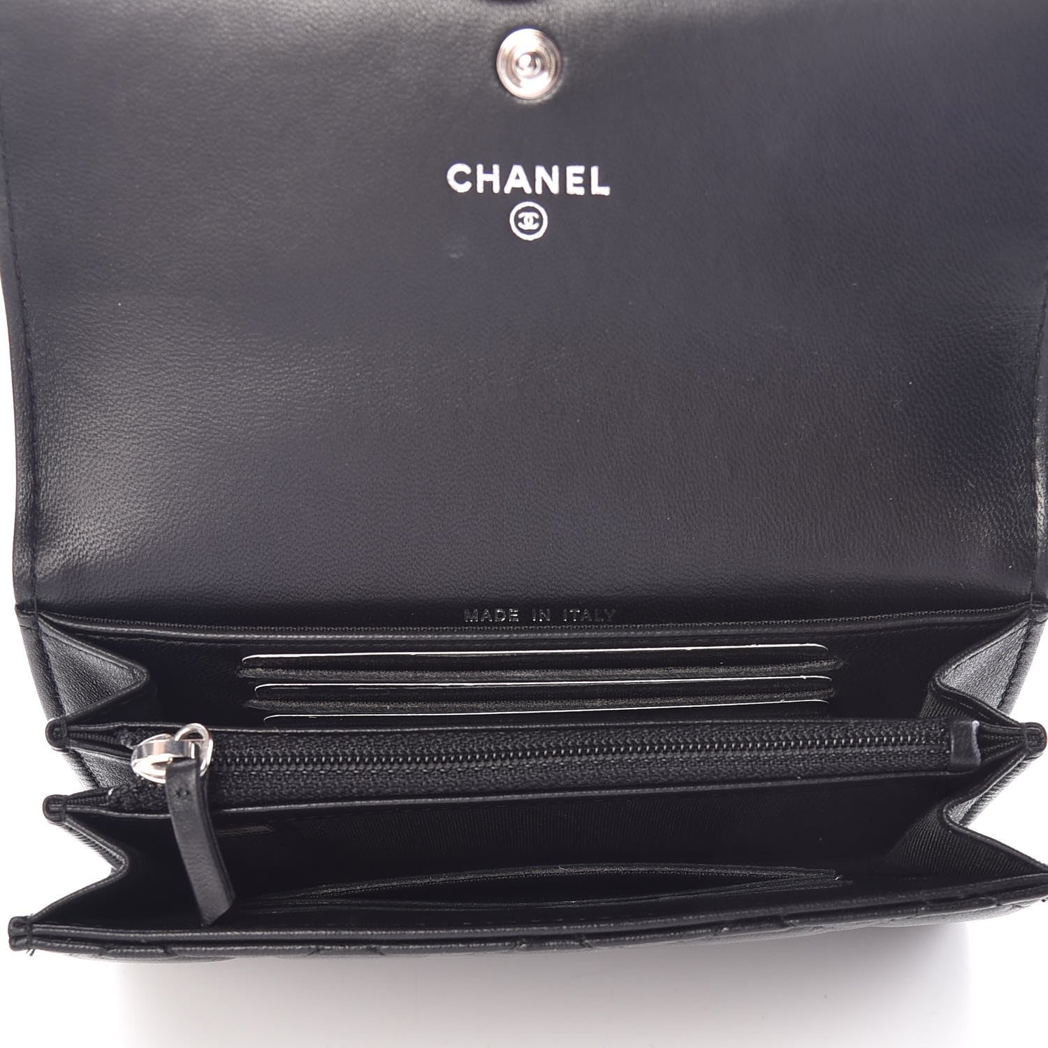 Chanel Calfskin Quilted Small Boy Flap Wallet Black 5 of 9