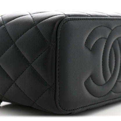 Chanel Lambskin Quilted Trendy Small Top Handle Vanity Case With Chain Black 8 of 10