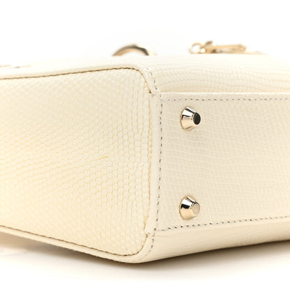 Christian Dior Lizard Mini Lady Dior White 8 of 17