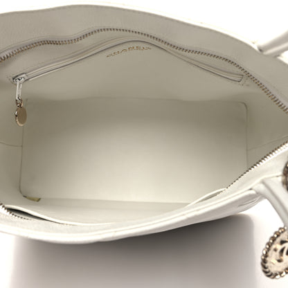 Chanel Caviar Quilted Medallion Tote White 5 of 11