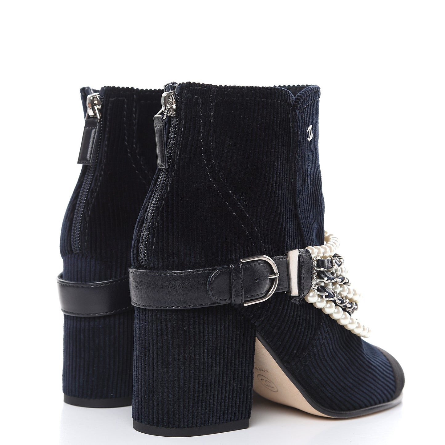 Velvet Satin Cap Cap Toe Short Boots 37 Navy Black
