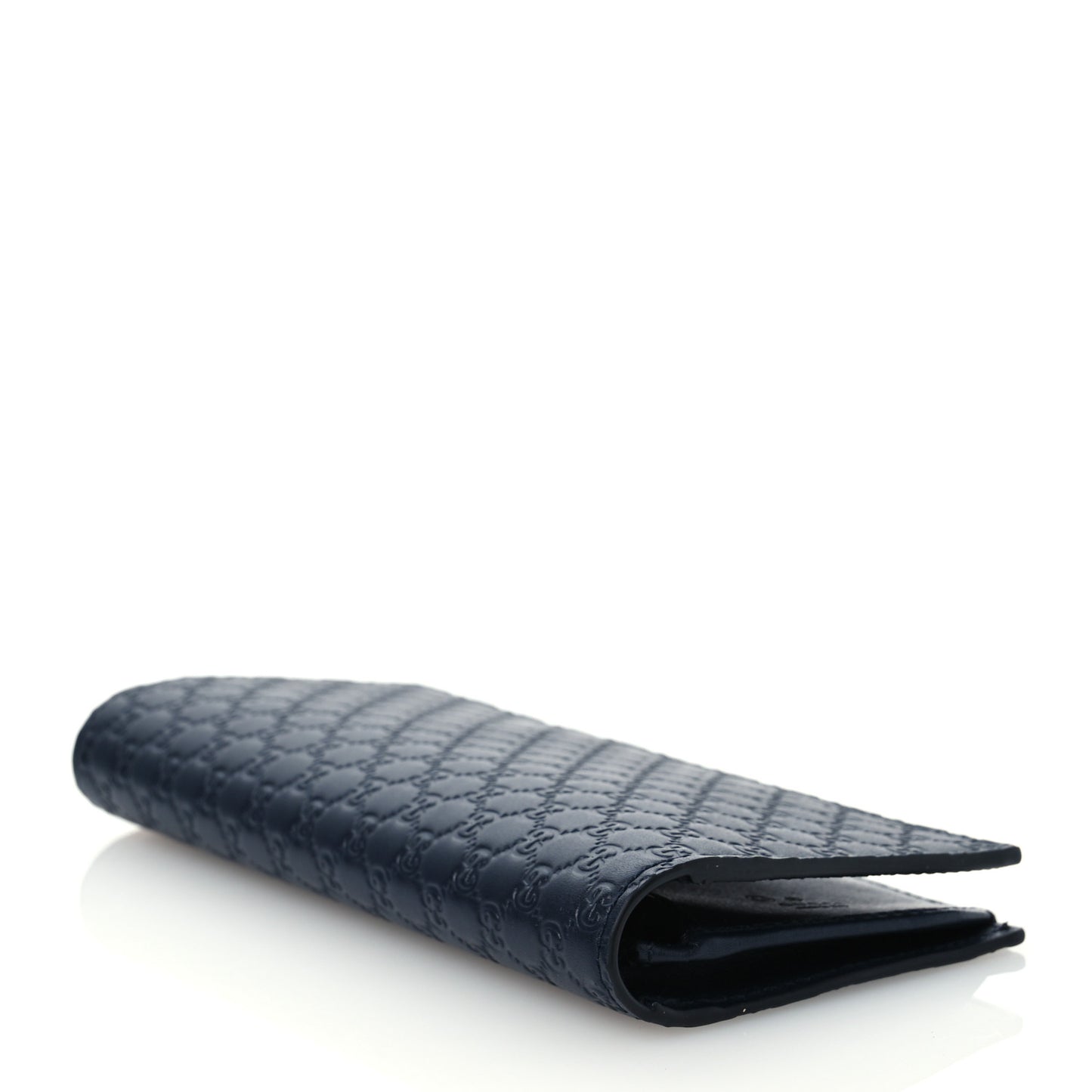 Microguccissima Bi-Fold Organizer Wallet Blue