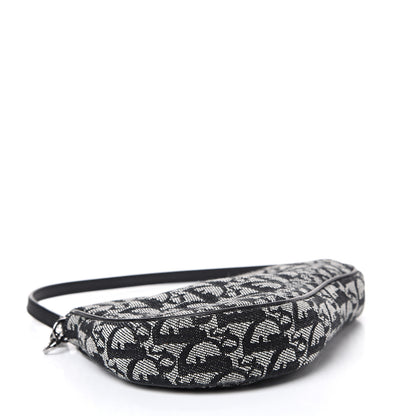 Christian Dior Monogram Mini Saddle Pochette Black 3 of 10