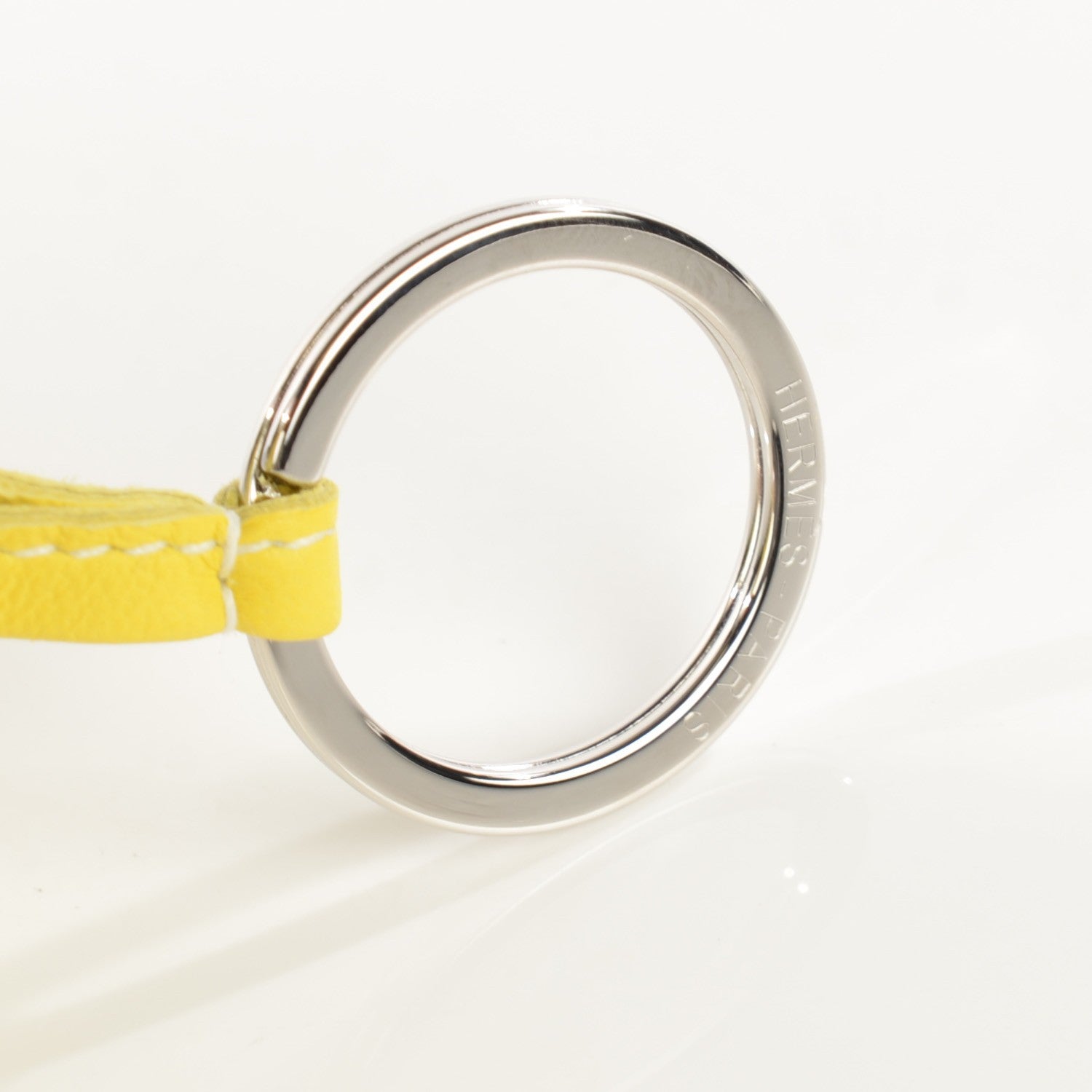 Hermes Lambskin Carmen Tassel Key Holder Lime 5 of 6