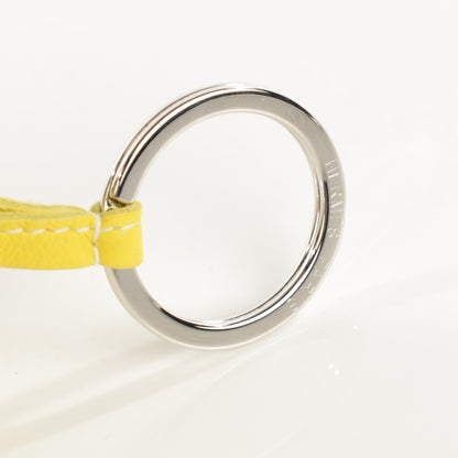 Hermes Lambskin Carmen Tassel Key Holder Lime 5 of 6