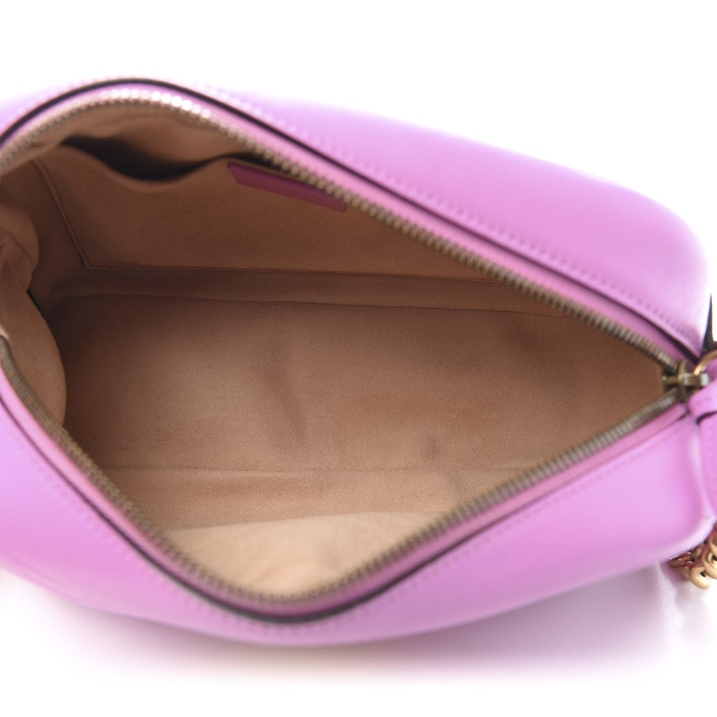 Calfskin Matelasse Small GG Marmont Chain Shoulder Bag Candy Mousse