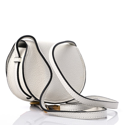 Chloe Calfskin Mini Marcie Round Crossbody Bag Abstract White 3 of 13