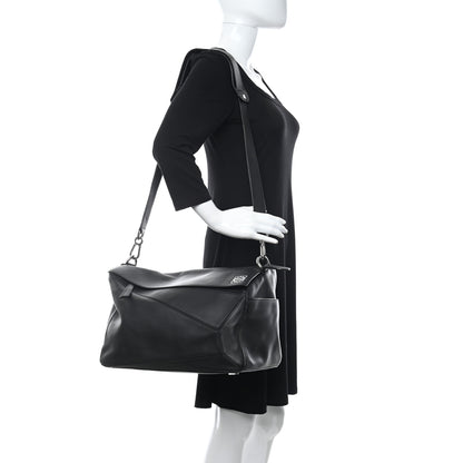 Loewe Calfskin XL Zipper Puzzle Bag Black 2 of 13