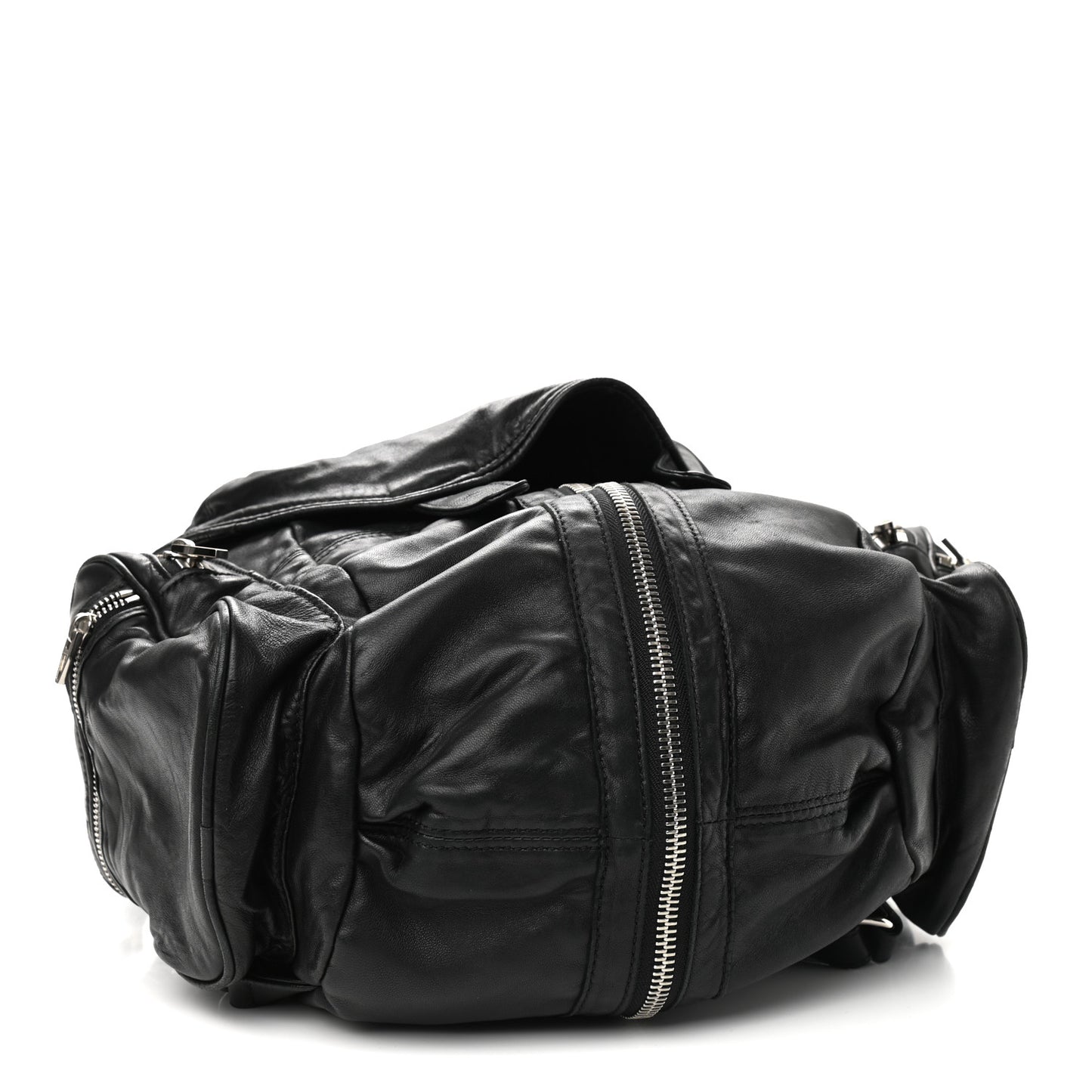 Lambskin Marti Backpack Washed Black Hardware