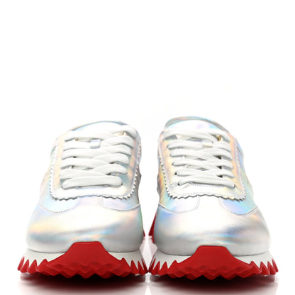 Christian Louboutin Laser Reflective Calfskin Mens Loubishark Sneakers 43 Laser White 2 of 9