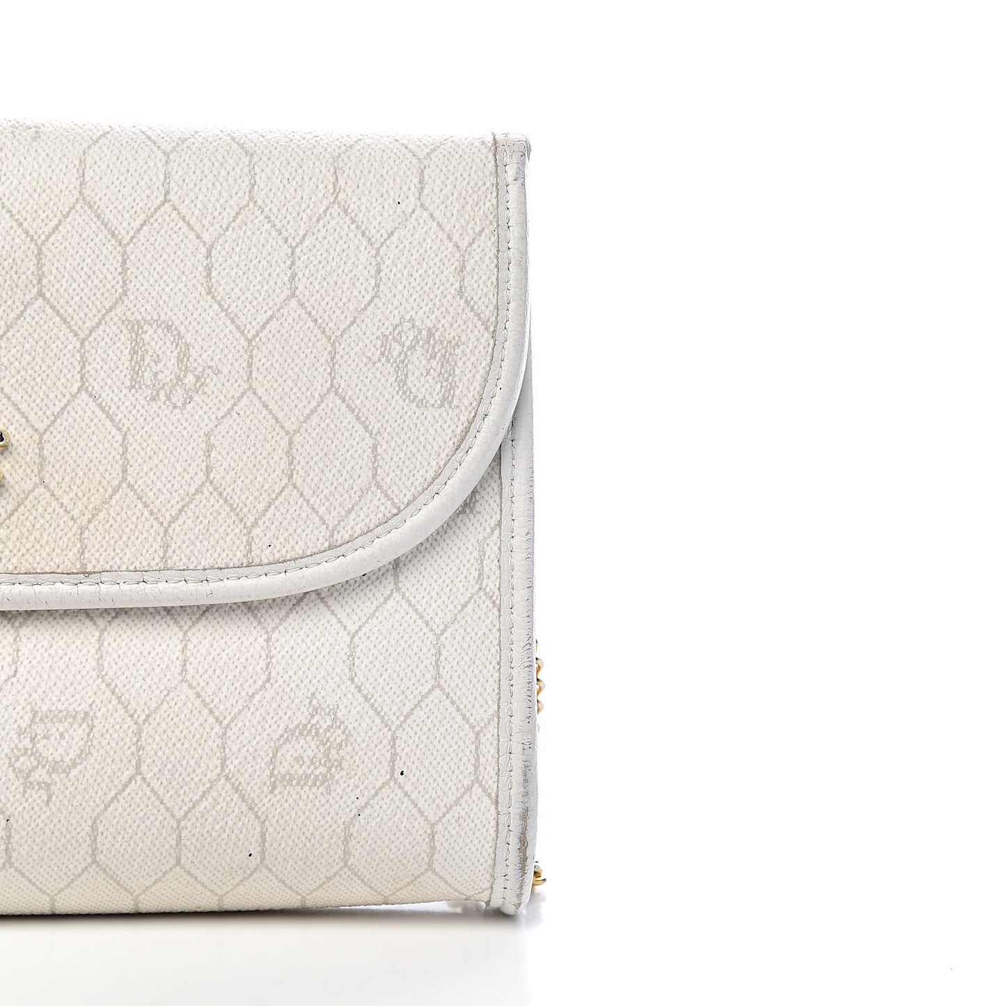 Monogram Chain Flap White