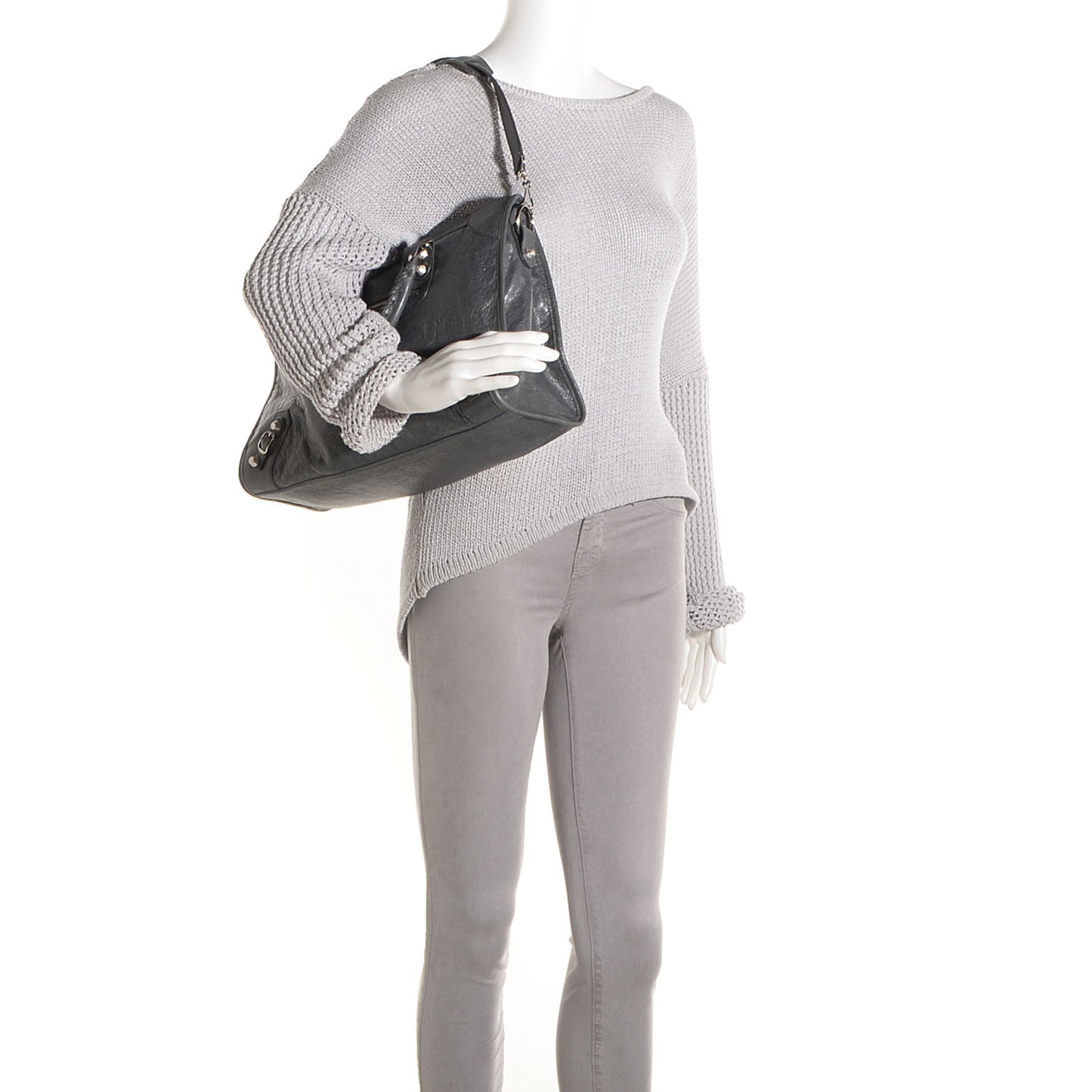Agneau Giant 12 Silver Hardware City Gris Tarmac