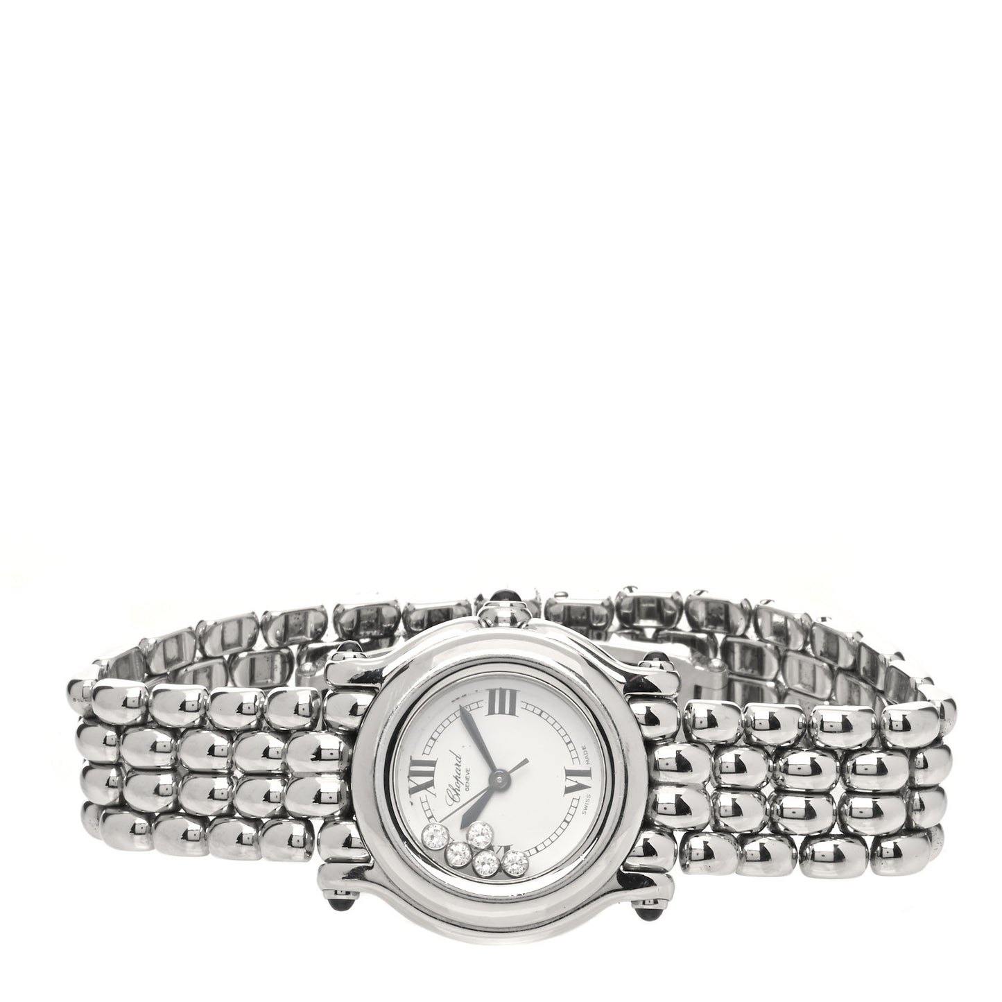 Stainless Steel 5 Diamond 26mm Happy Sport Quartz Watch