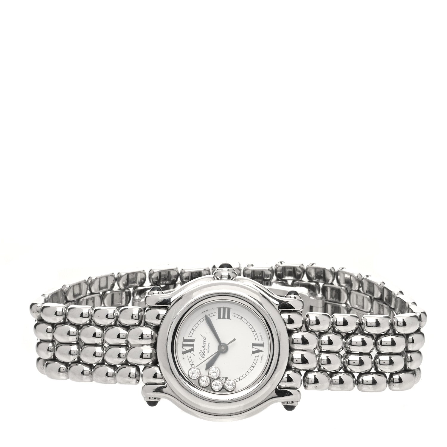 Chopard Stainless Steel 5 Diamond 26mm Happy Sport Quartz Watch 2 of 5