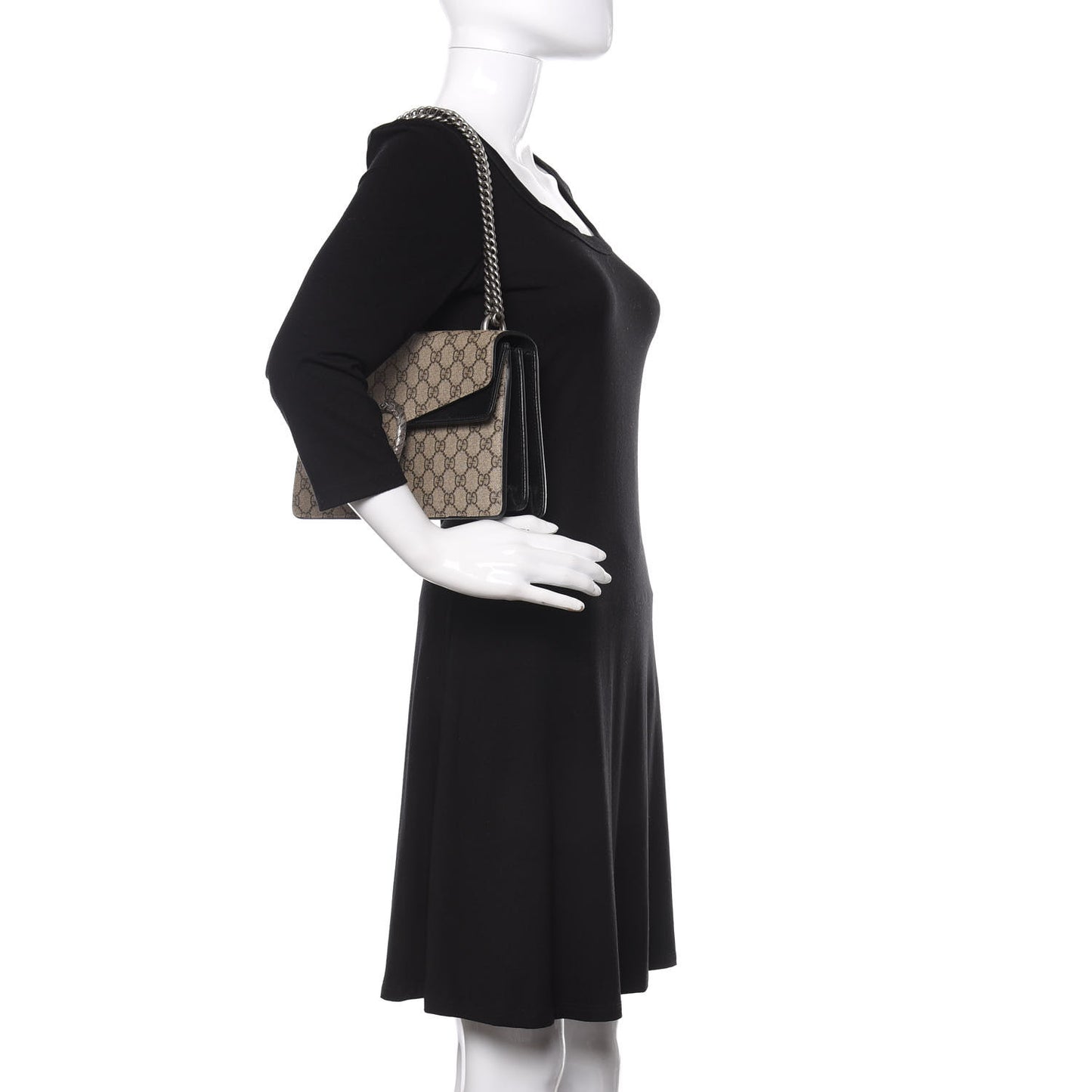 GG Supreme Monogram Small Dionysus Shoulder Bag Black