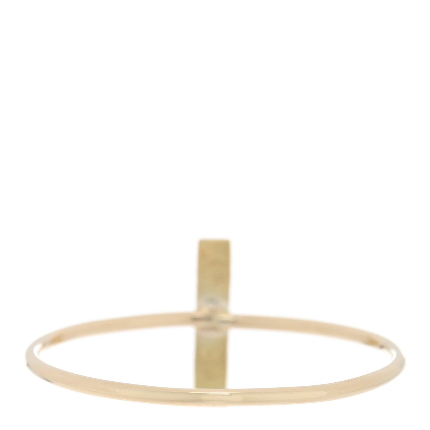 18K Yellow Gold Bar Ring 54 6.75