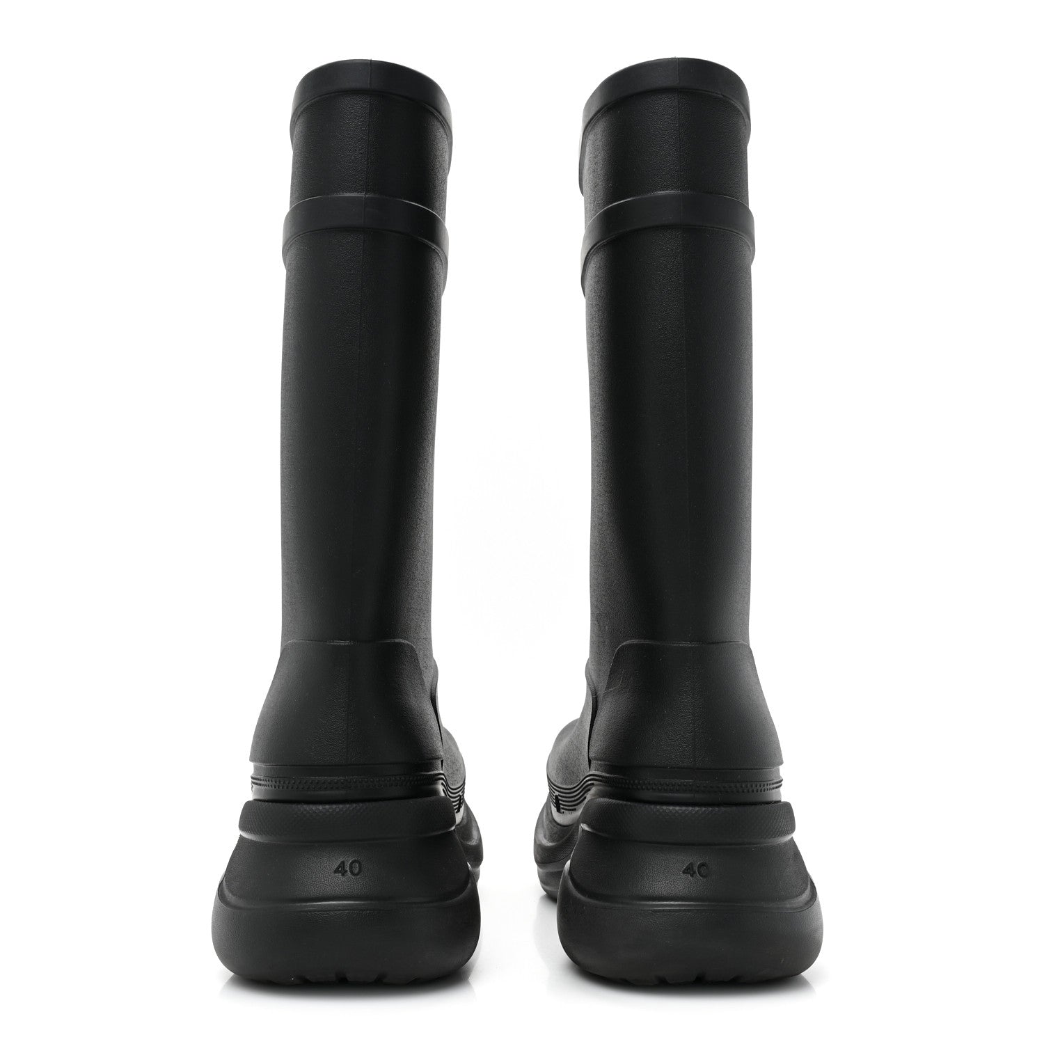 Balenciaga X CROCS Rubber Womens Rain Boots 40 Black 4 of 11