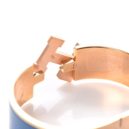 Hermes Enamel Wide Clic Clac H Bracelet PM Bleu Transat 4 of 6