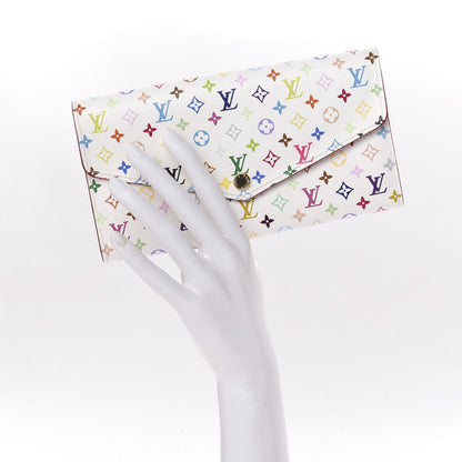 Louis Vuitton Multicolor Sarah Wallet NM White Litchi 2 of 9