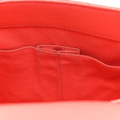 Chanel Caviar Chevron Quilted Small Coco Handle Flap Red 18 of 21