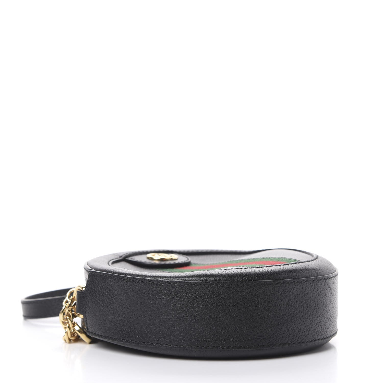 Gucci Grained Calfskin Web Mini Ophidia Round Shoulder Bag Black 3 of 10