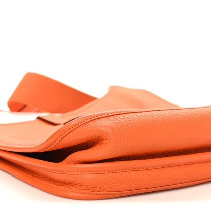 Hermes Taurillon Clemence Evelyne III GM Orange 9 of 10