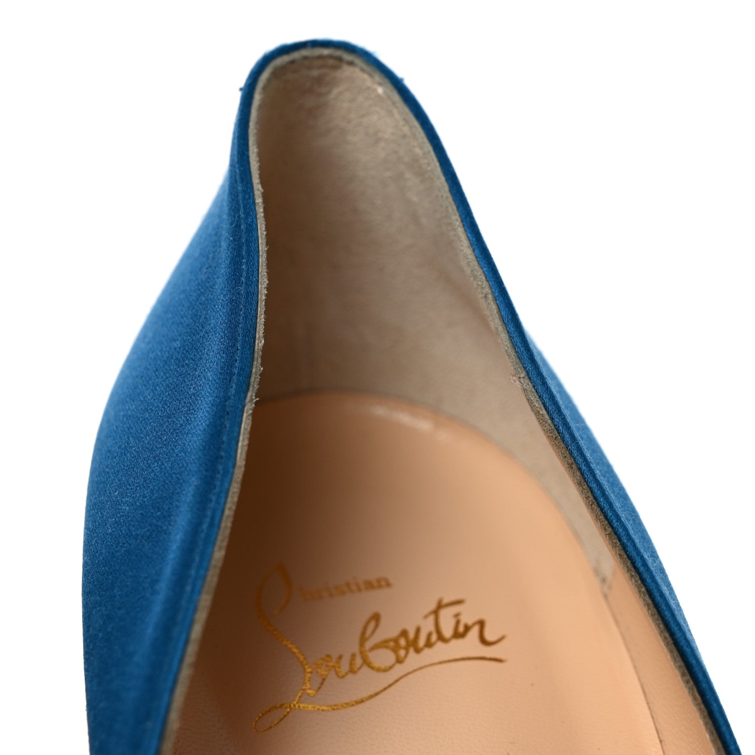 Christian Louboutin Satin Pigalle Follies 100 Pumps 41 Positano 10 of 12