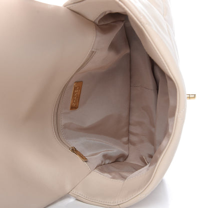 Chanel Goatskin Quilted Large Chanel 19 Flap Beige 5 of 11