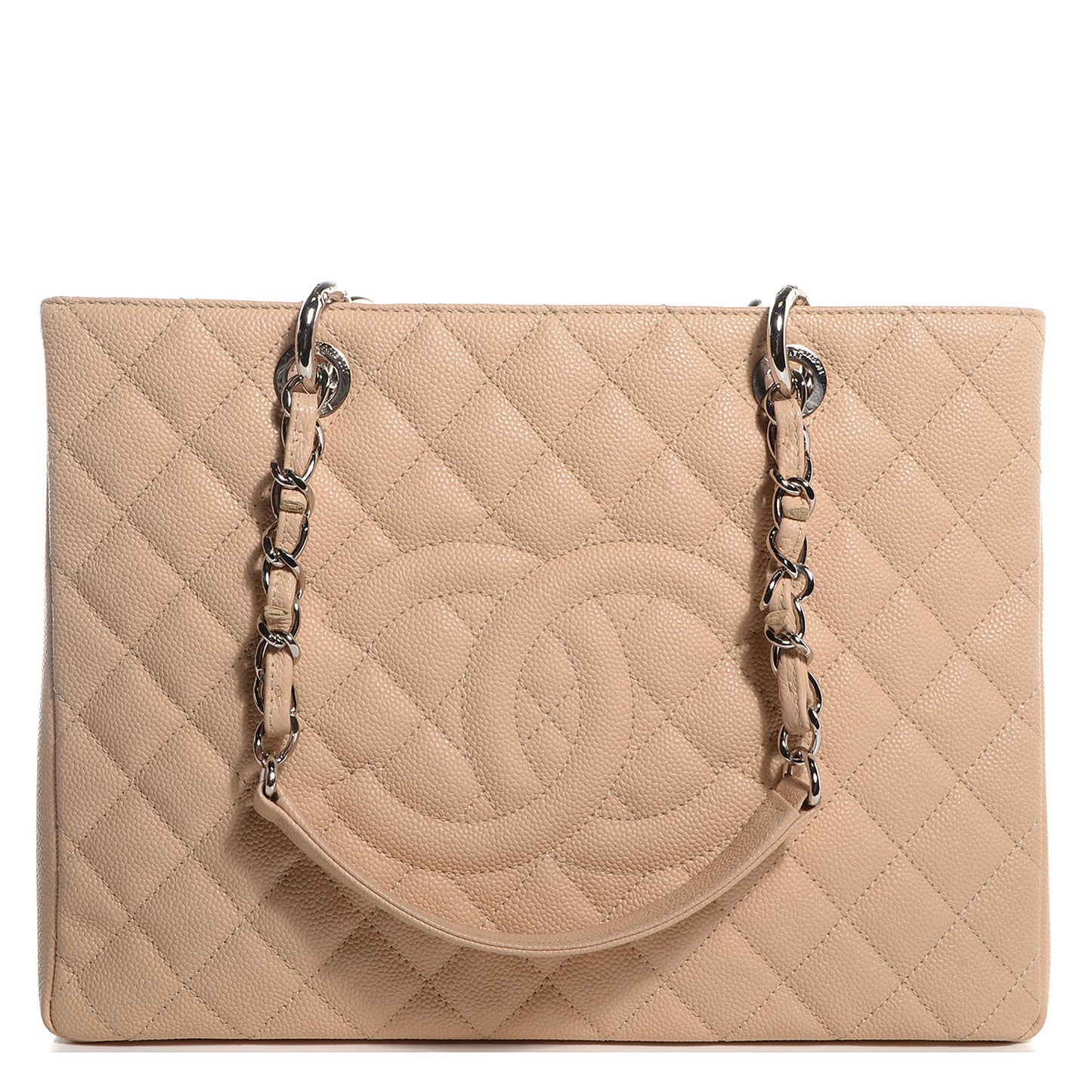 Caviar Grand Shopping Tote GST Beige Clair