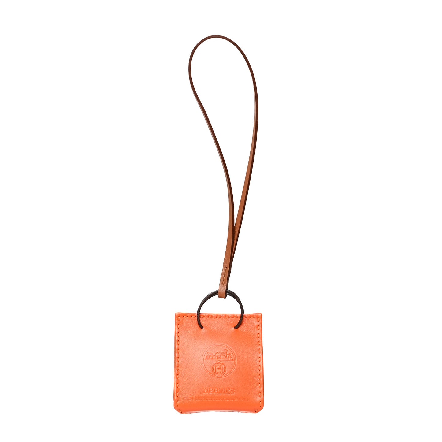 Milo Lambskin Swift Shopping Bag Charm Feu Gold