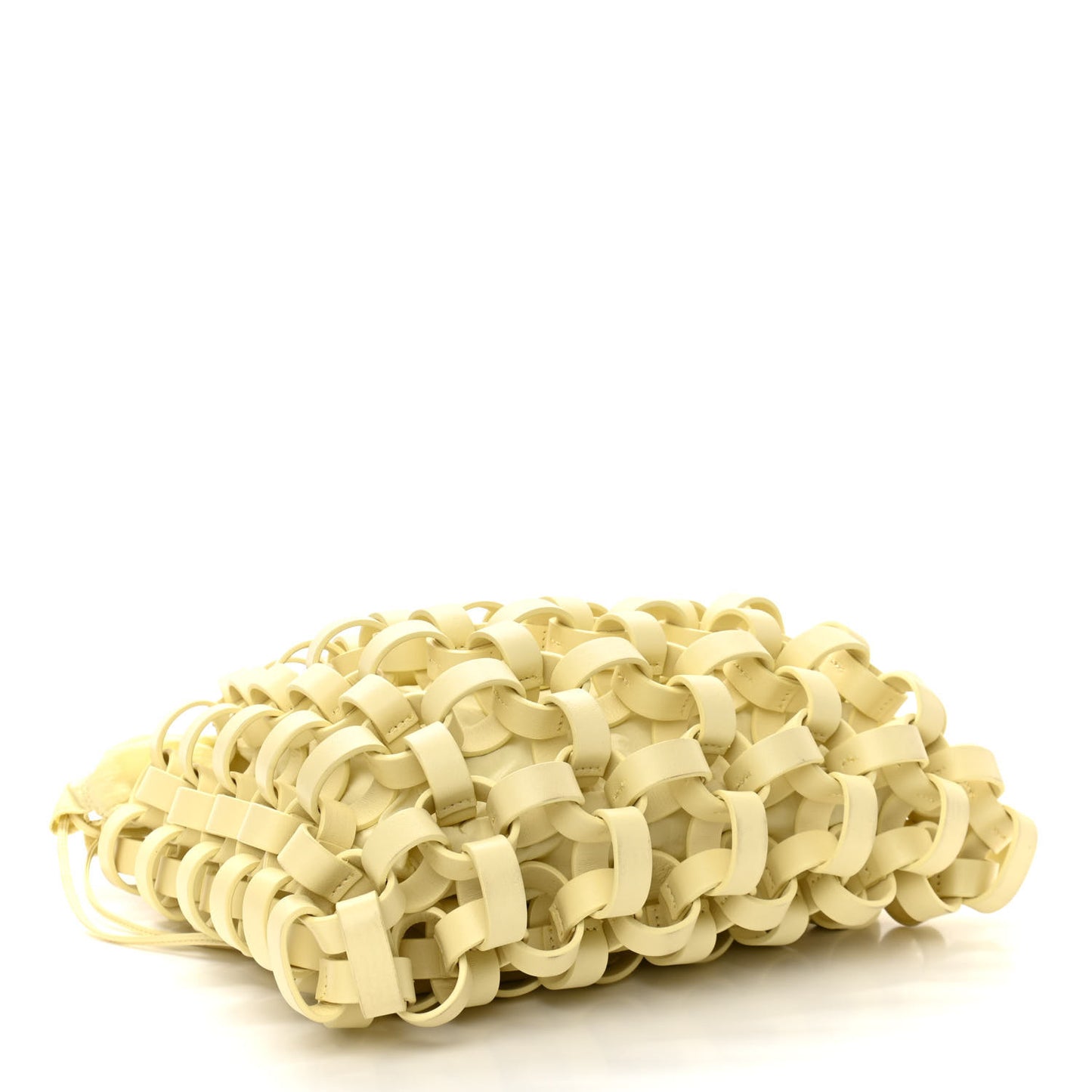 Lambskin Intrecciato Drawstring Shopper Tote Buttercup Yellow