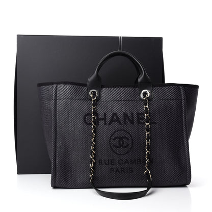 Chanel Mixed Fibers Calfskin Medium Deauville Tote Black 11 of 11