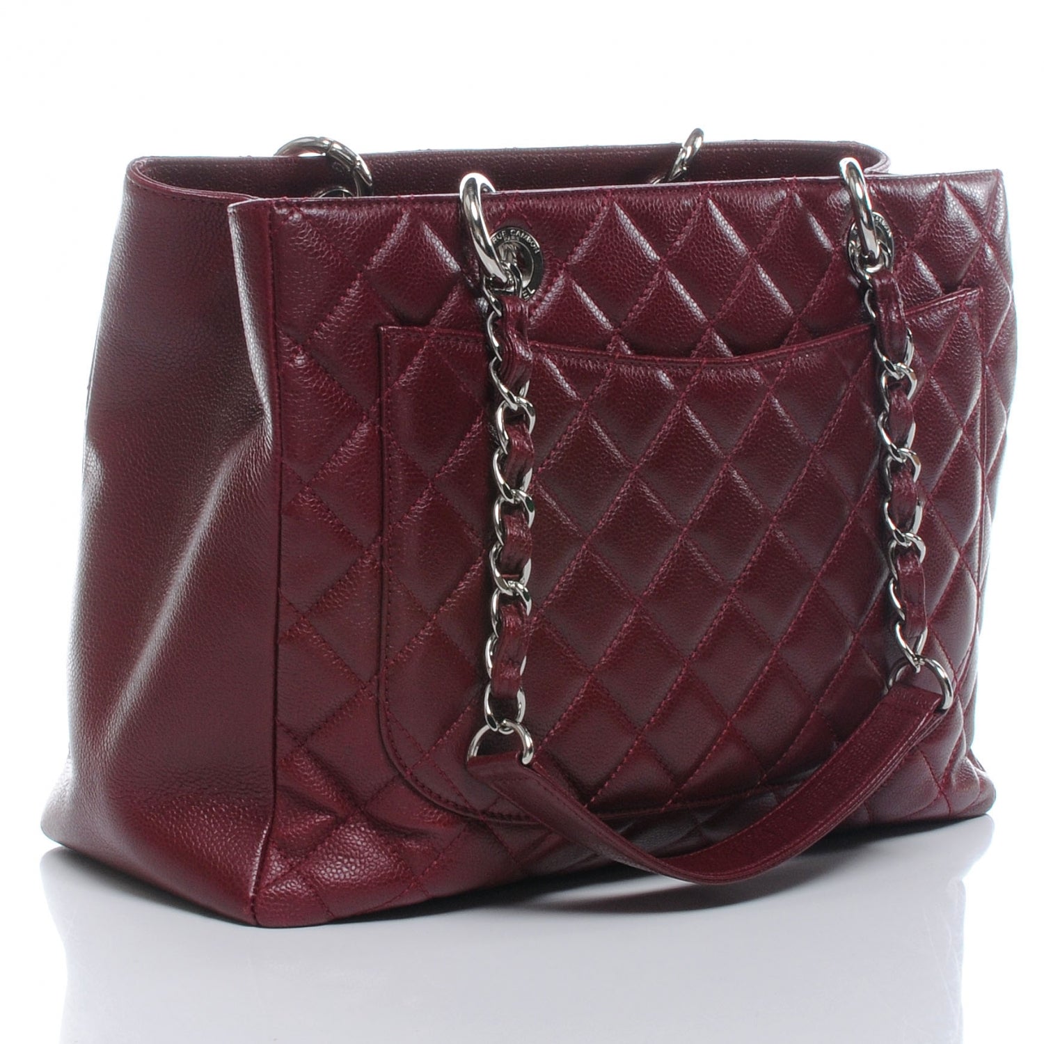Chanel Caviar Grand Shopping Tote GST Bordeaux 3 of 7