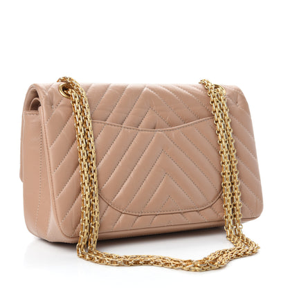 Chanel Aged Calfskin Chevron Quilted 2.55 Reissue 225 Flap Beige 3 of 11
