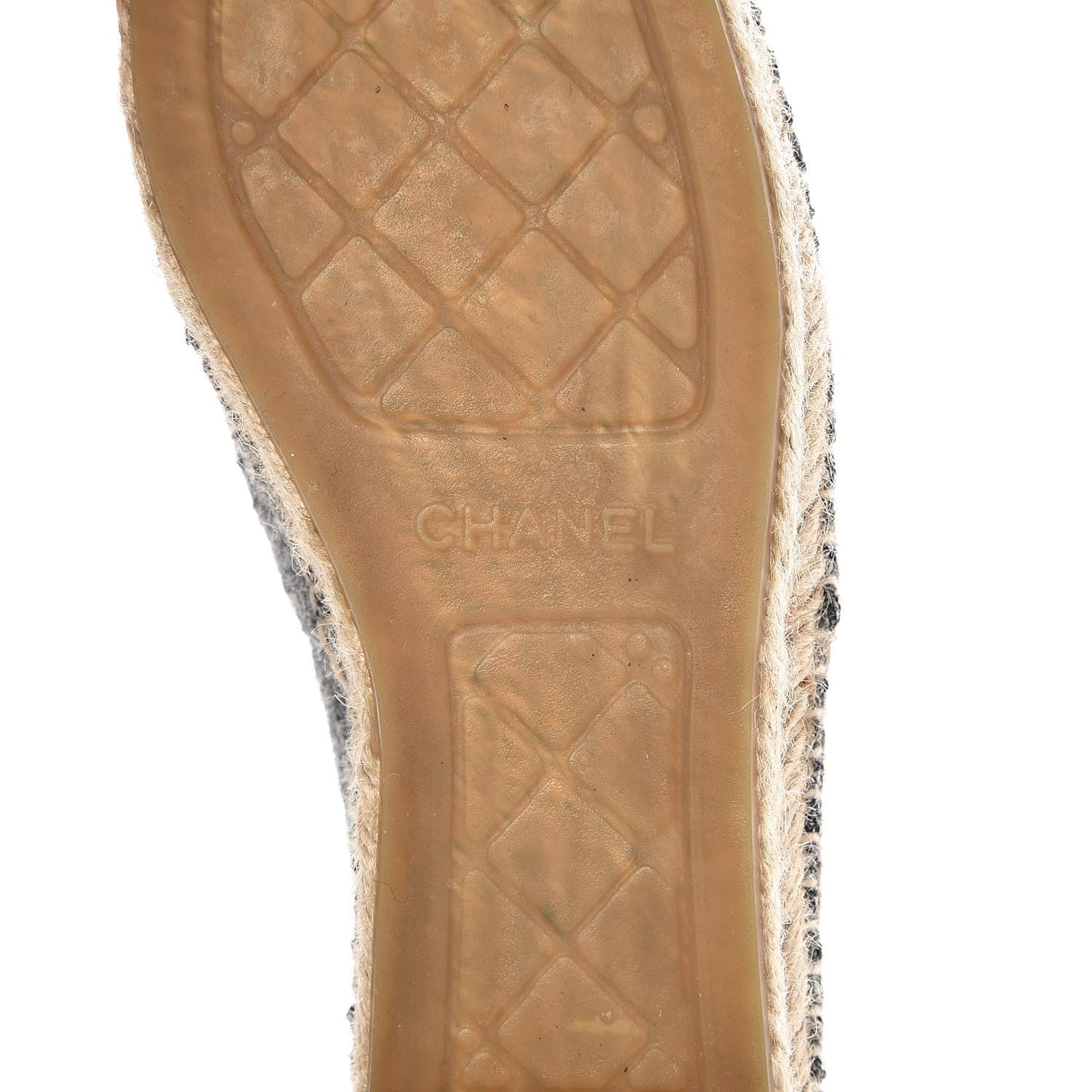 Tweed Velvet CC Espadrilles 39 Grey Black