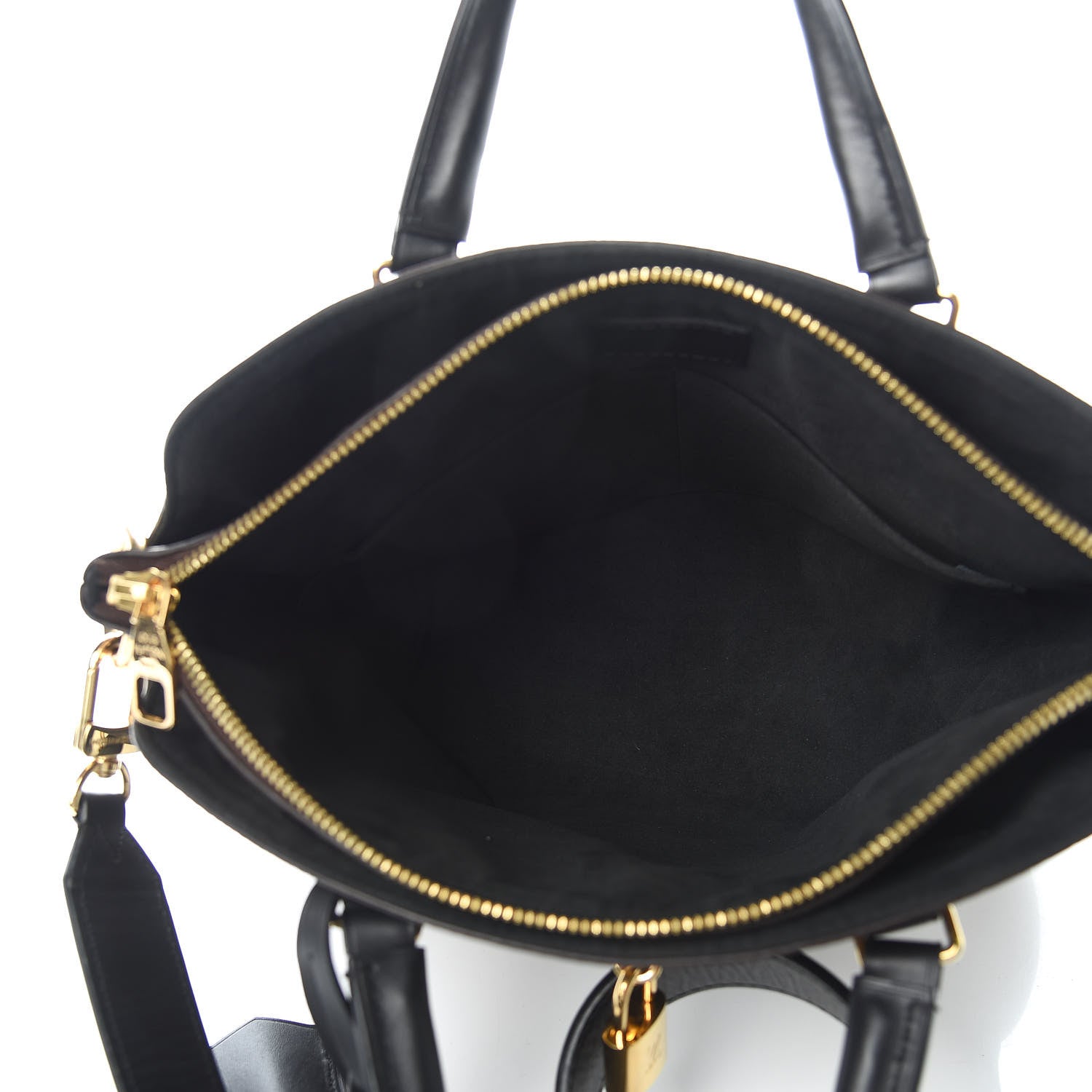 Louis Vuitton Monogram Flower Zipped Tote PM Black 5 of 10