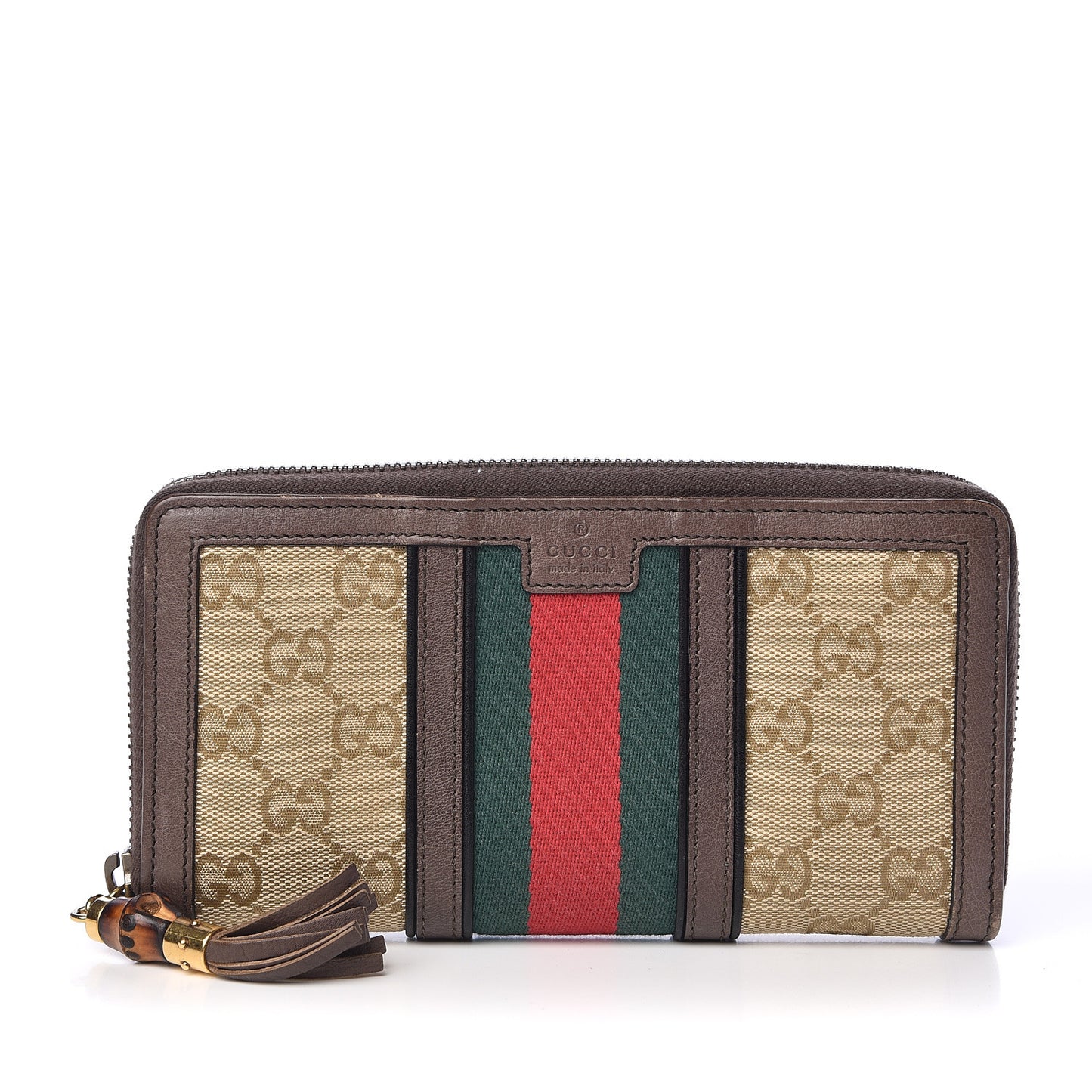 Monogram Web Rania Zip Around Wallet Brown
