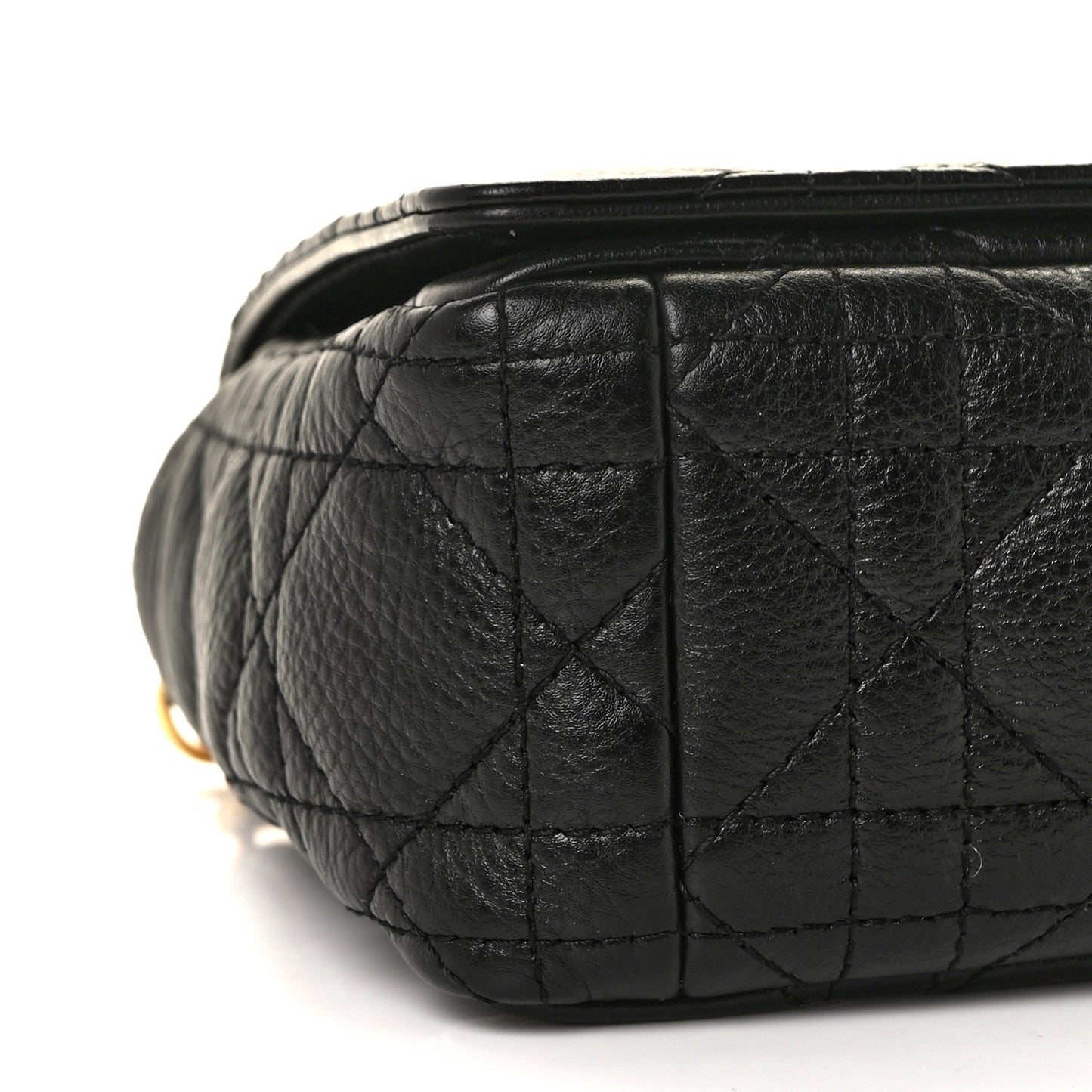Calfskin Cannage Small Caro Bag Black