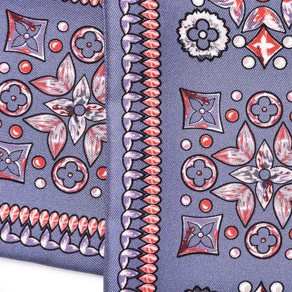 Louis Vuitton Silk Monogram Giant Lvrtual Flowers Bandeau Denim 4 of 4