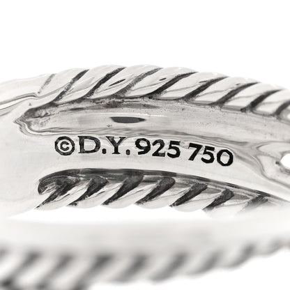 David Yurman Sterling Silver 18K Yellow Gold 6mm X Crossover Ring 53 6.5 4 of 4