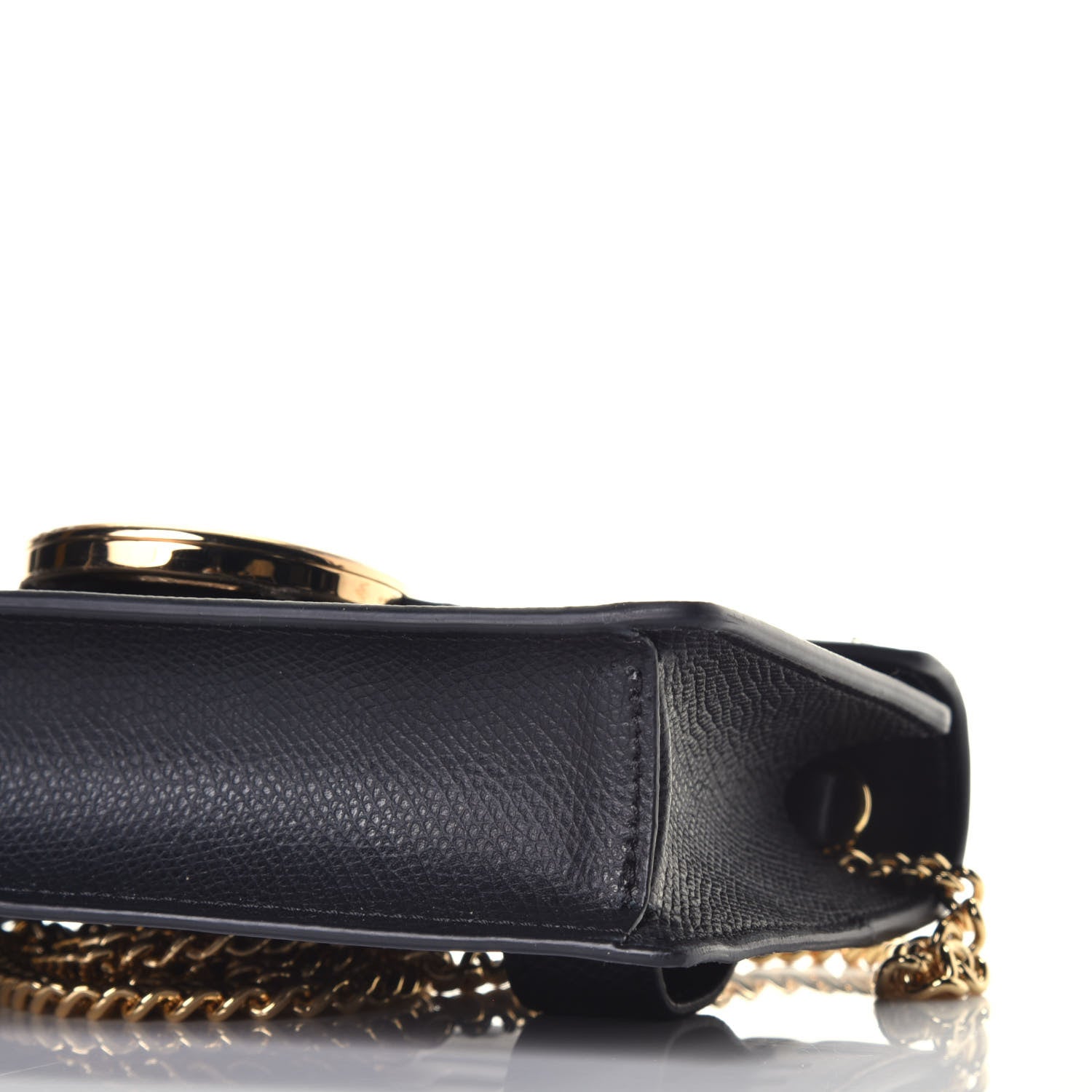 Fendi Vitello Cruise F is Fendi Bi-Color FF 1974 Embossed Envelope Belt Bag Maya Black 9 of 10