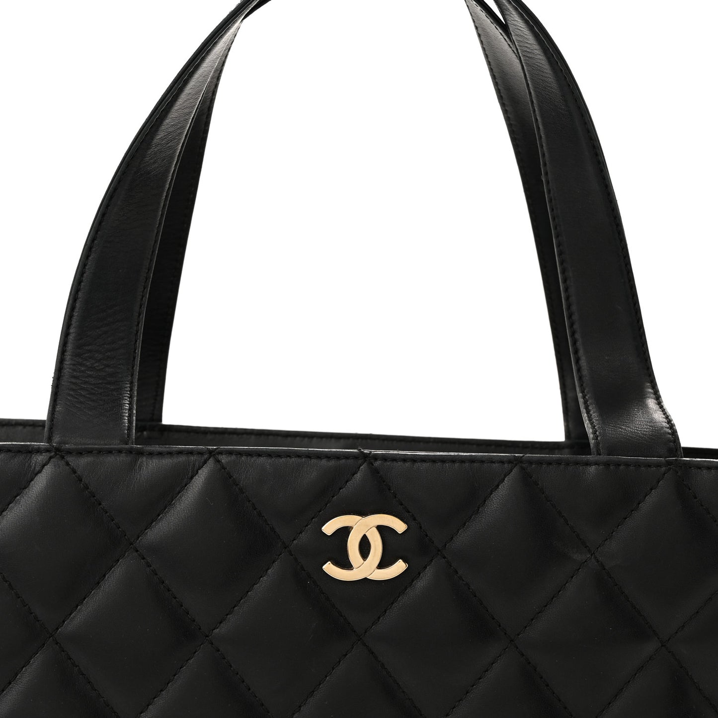 Lambskin Quilted Shoulder Bag Black
